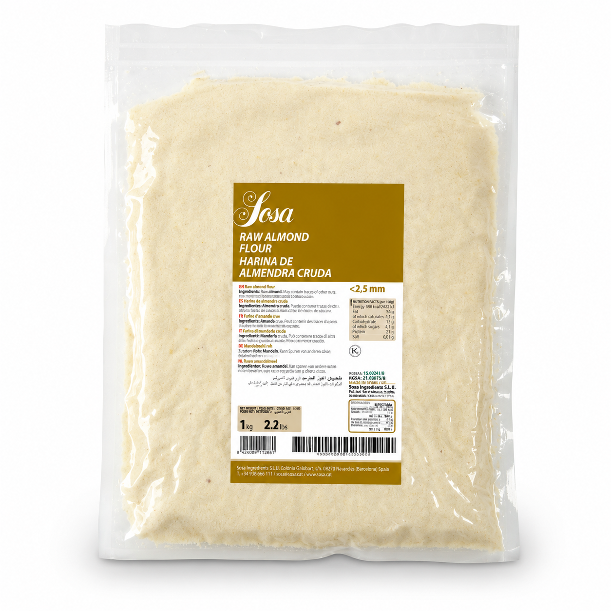 Raw Almond Flour, Sosa, 1kg