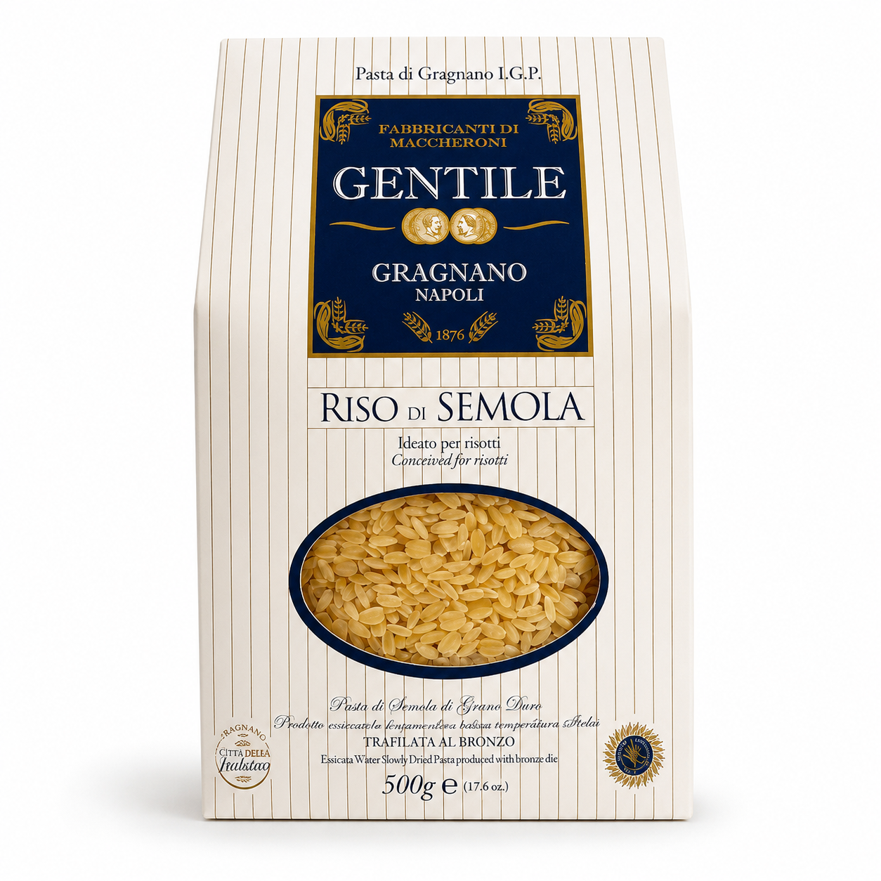 Gentile Semolina Orzo Pasta 500g, ea