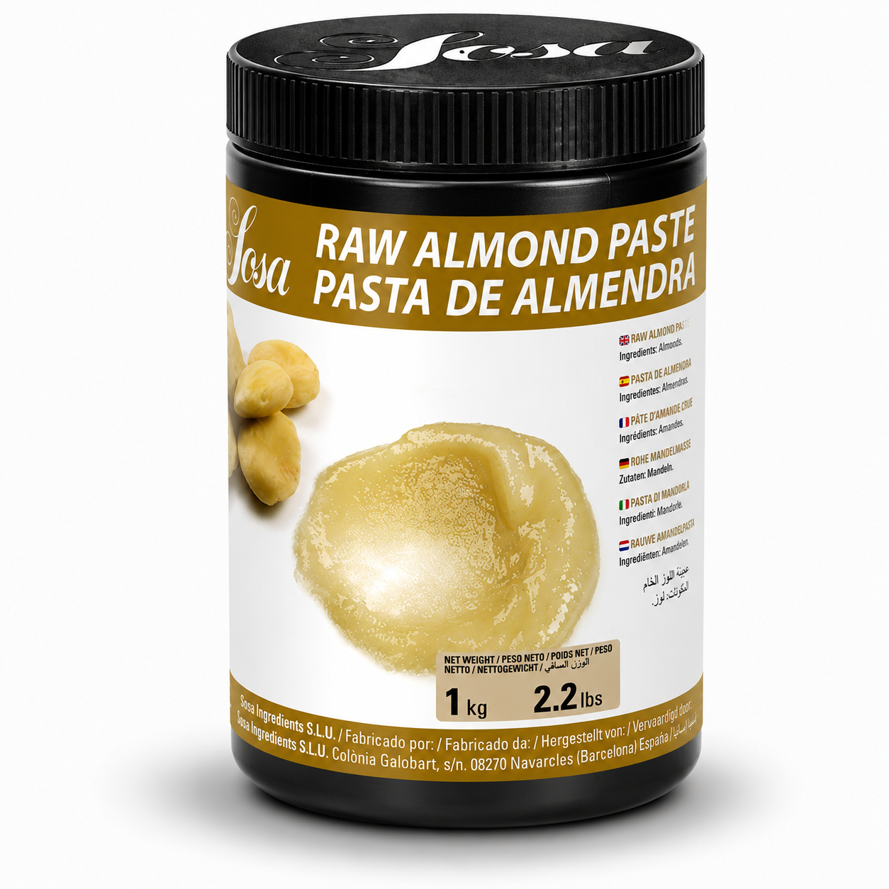 Raw Almond Paste, Spain, Sosa, 1kg