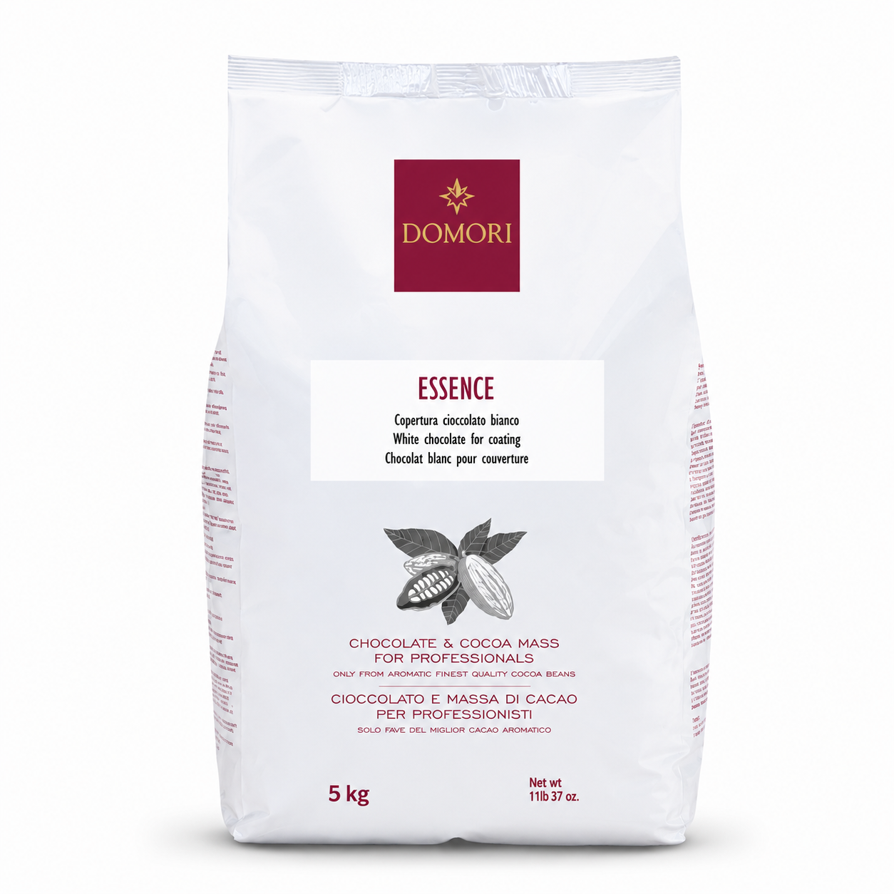 Domori Essence Bianco White Chocolate 29%, 5kg