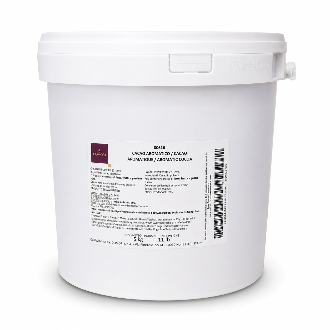Domori Cocoa Powder (22-24%) 5kg, ea