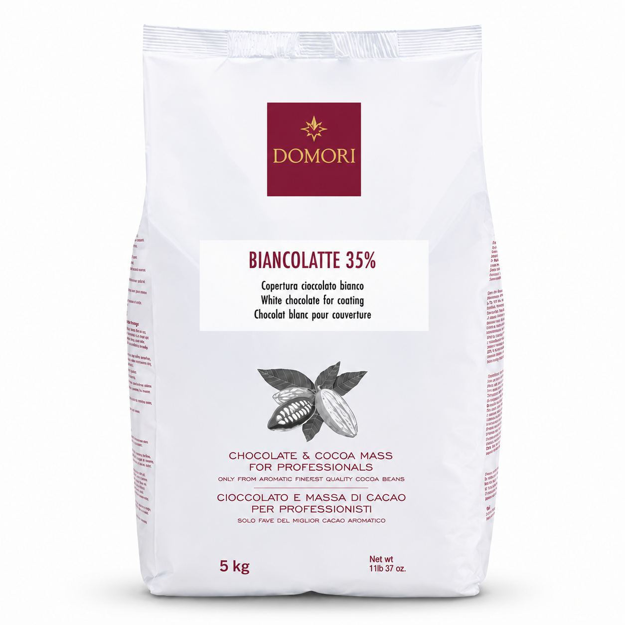 Domori BIANCOLATTE White Chocolate 35%, 5kg