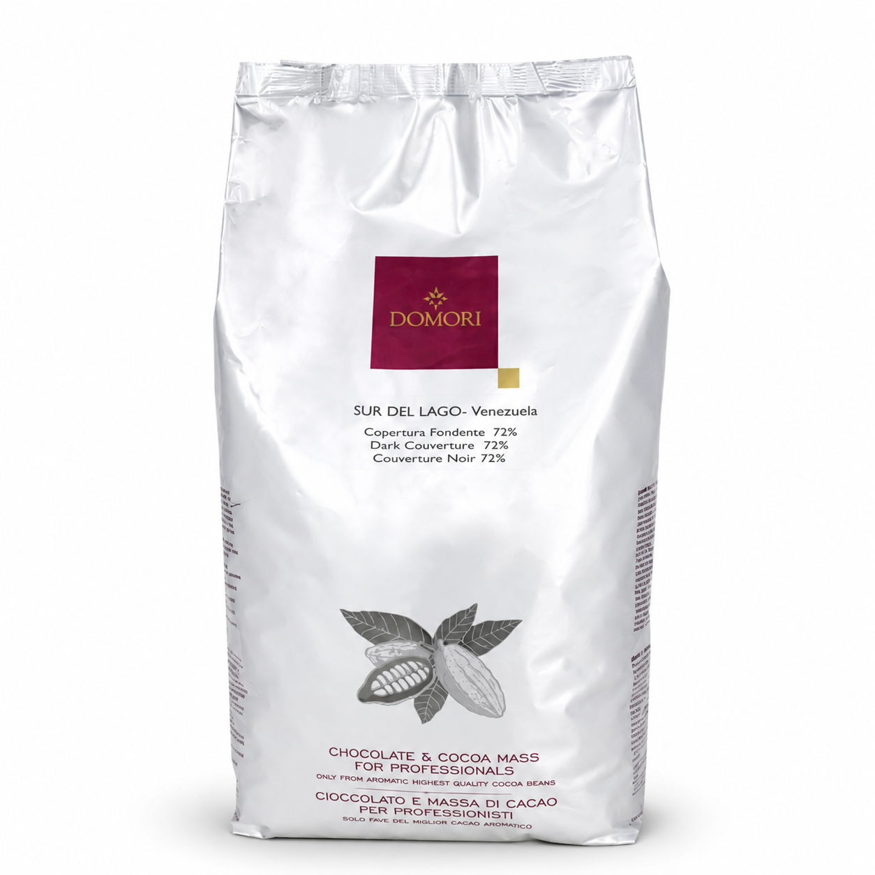 Domori Sur de Lago Dark Chocolate 72%, 5kg