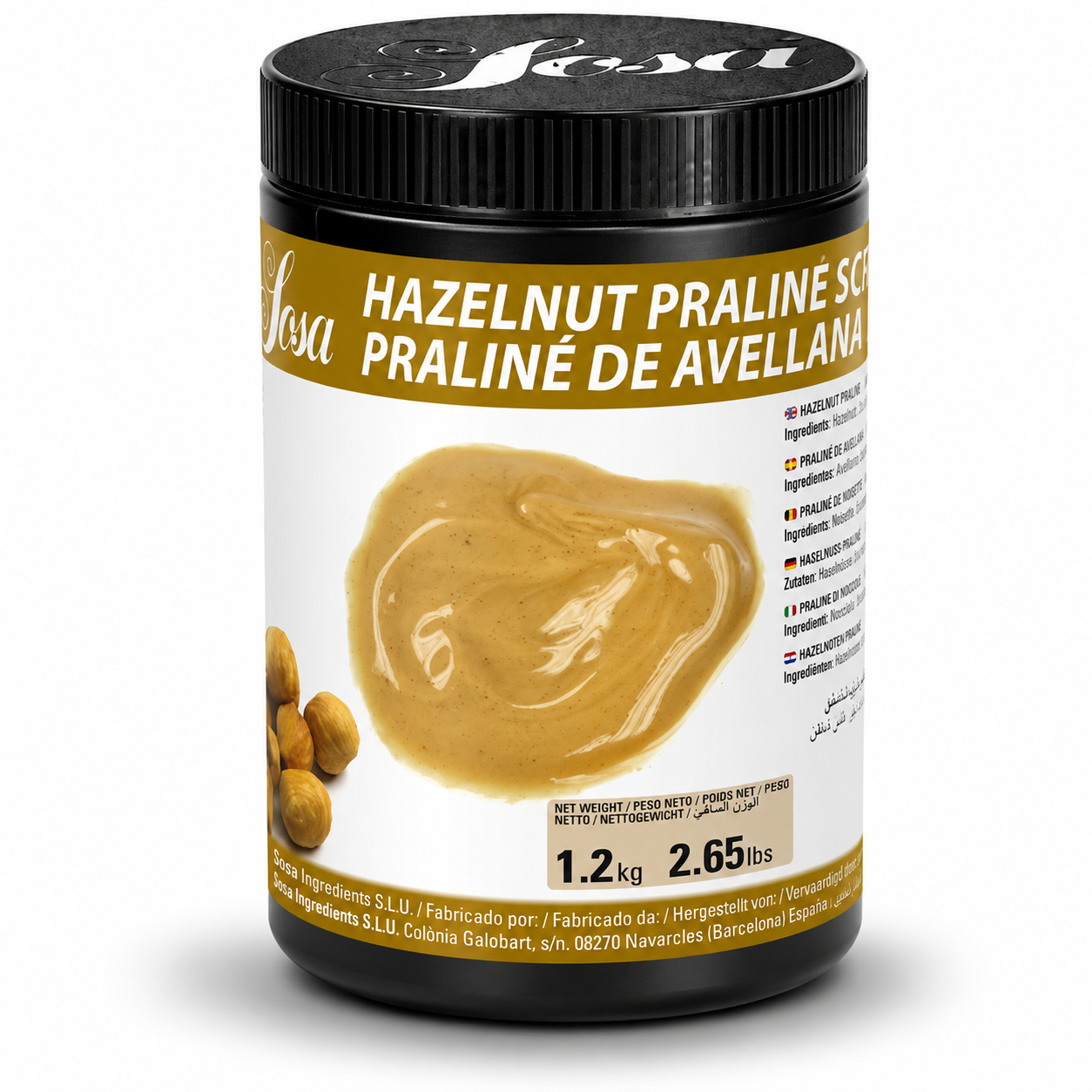 Hazelnut Praline 50%, Sosa, 1.2kg