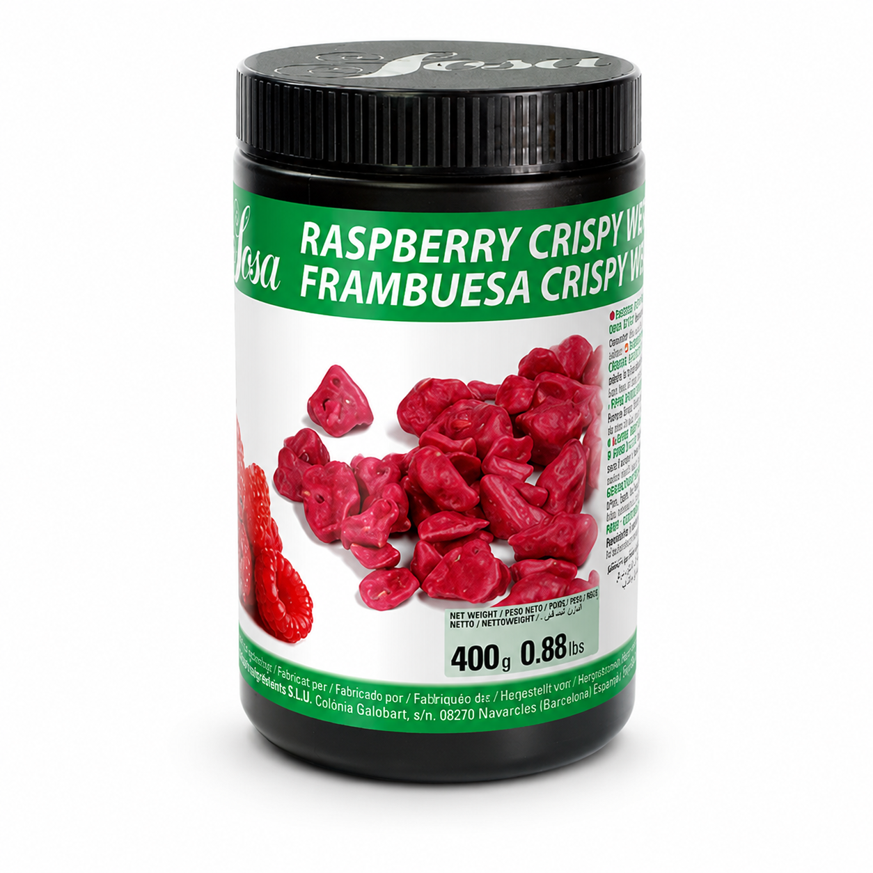 Raspberry Crispy Wet Proof, Sosa, 400g