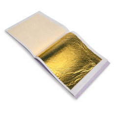 Gold Leaf Book, 80x80mm x 25 sheets, ea