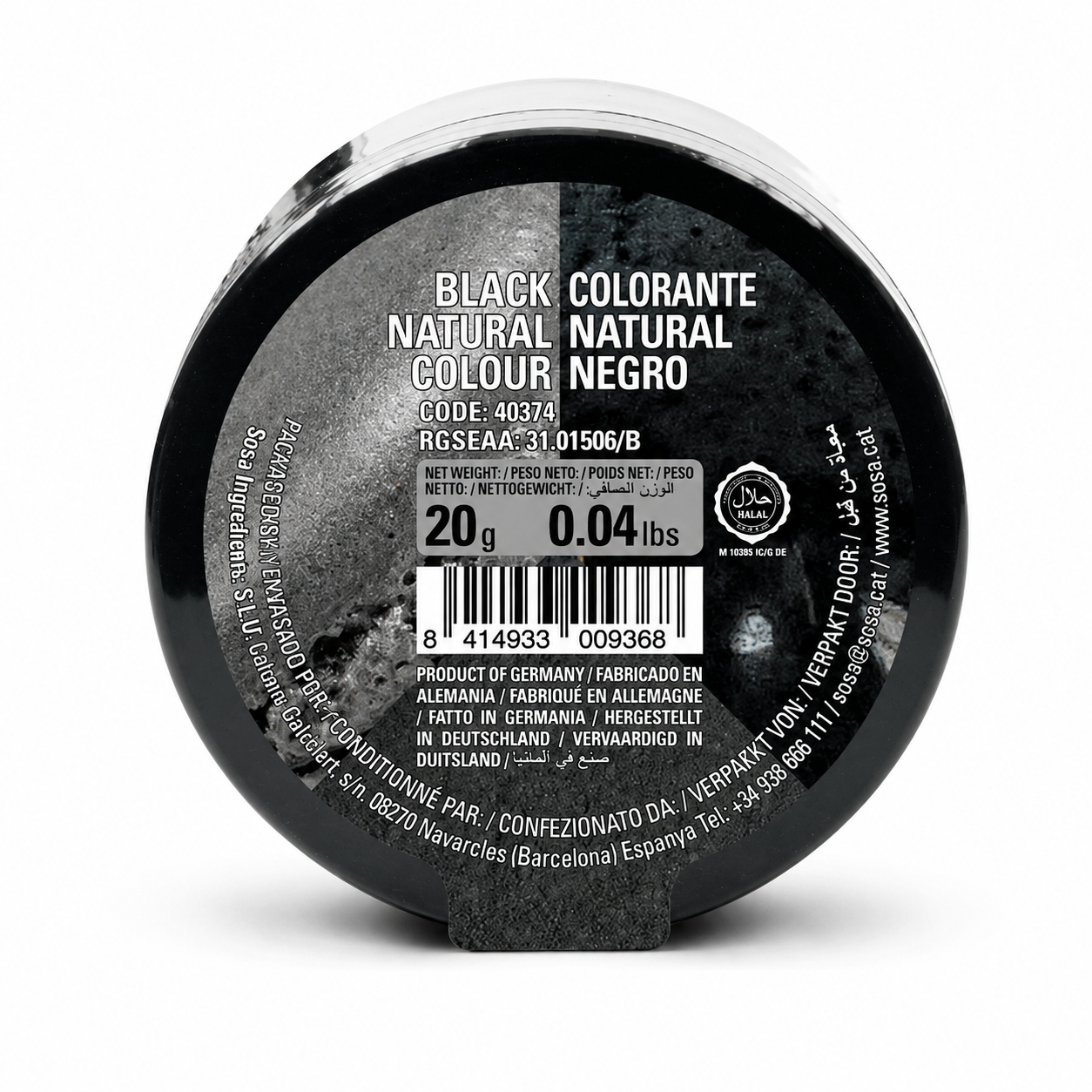 Black Natural Powder, Sosa, 20g