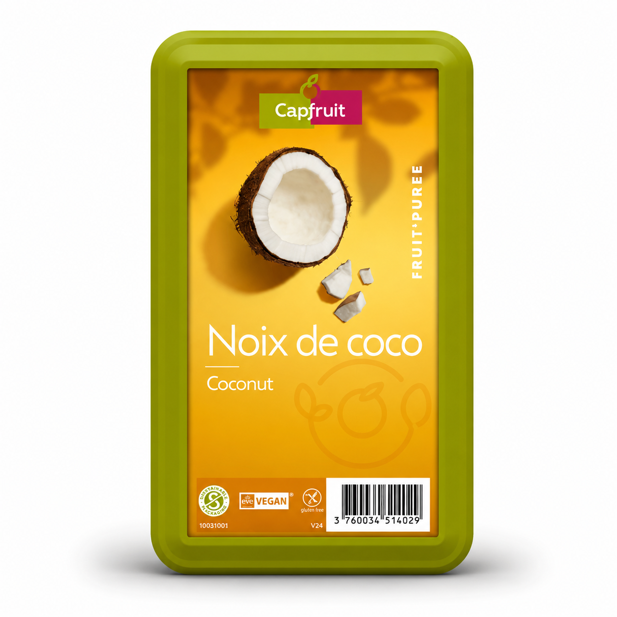 Coconut Puree/FRZ , Capfruit, 1kg x 2/cs