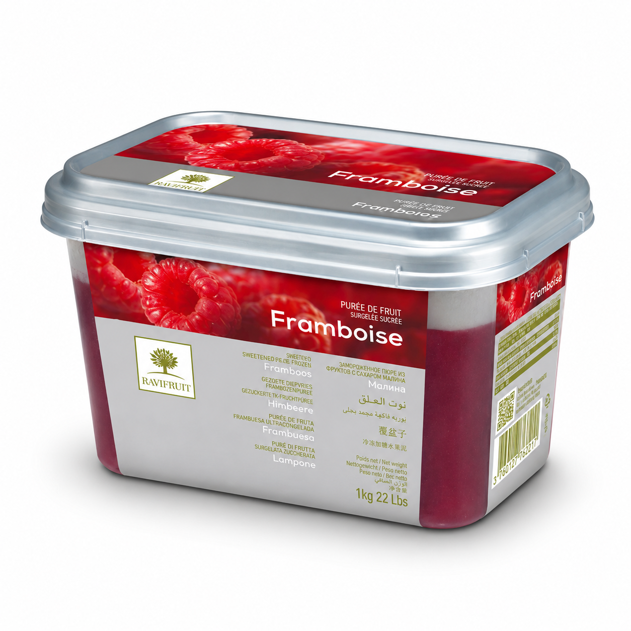Raspberry Puree/FRZ, Ravifruit, 1kg, ea