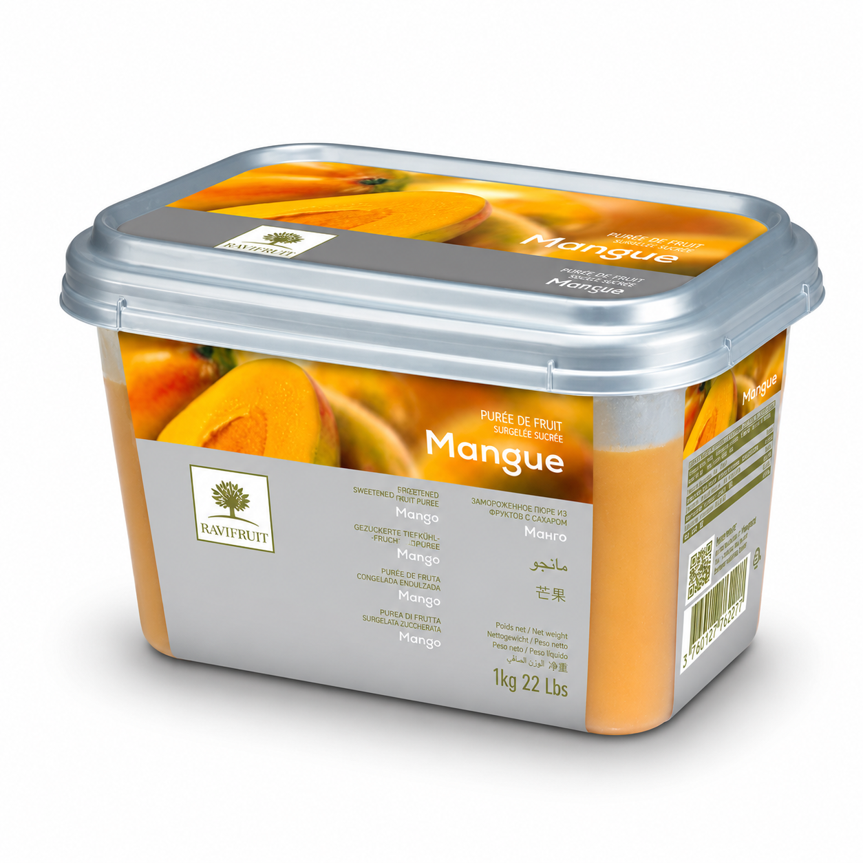 Mango Puree/FRZ, Ravifruit, 1kg, ea