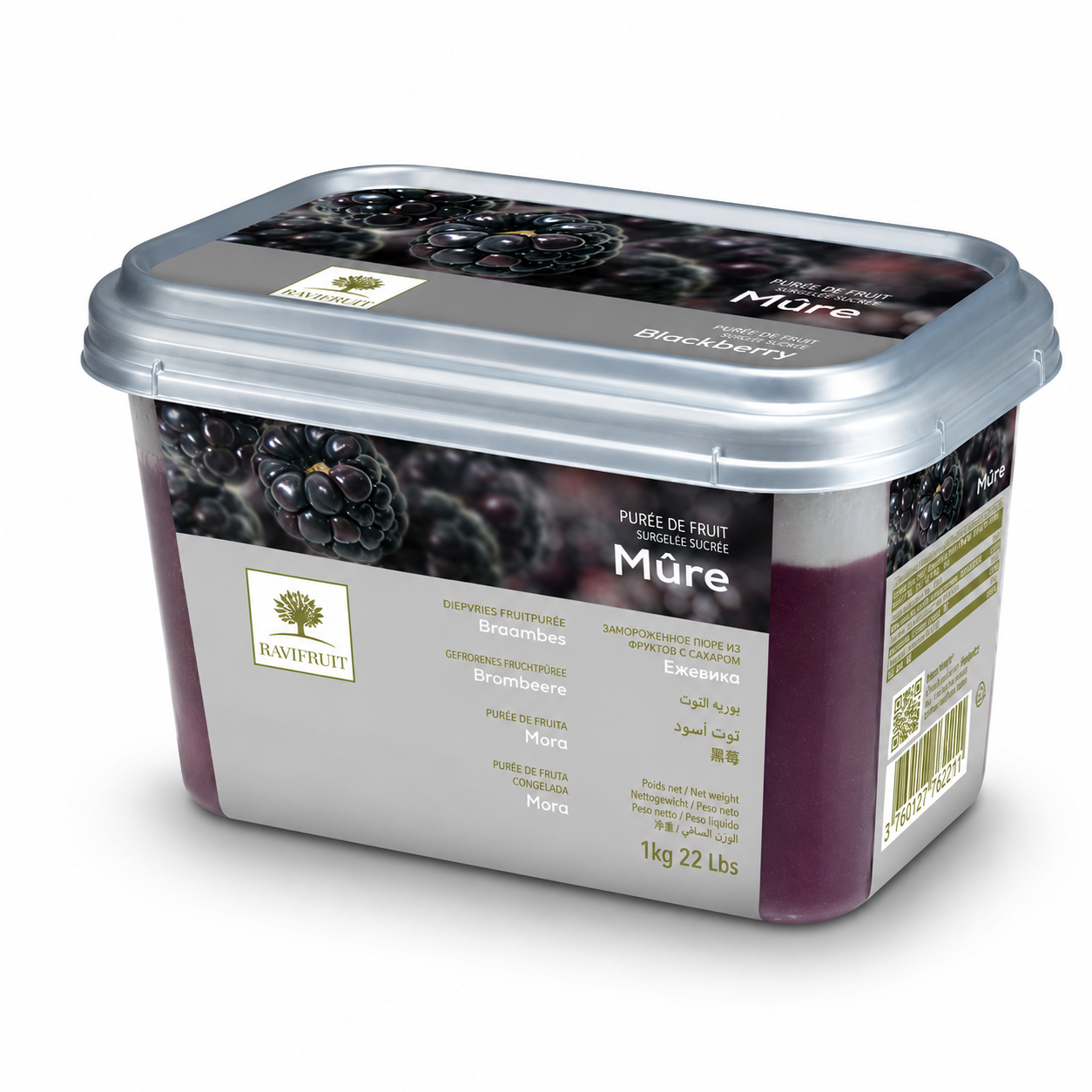 Blackberry Puree/FRZ, Ravifruit, 1kg, ea