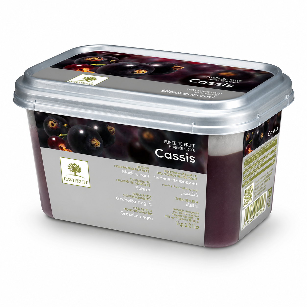 Blackcurrant Puree/FRZ, Ravifruit, 1kg, ea
