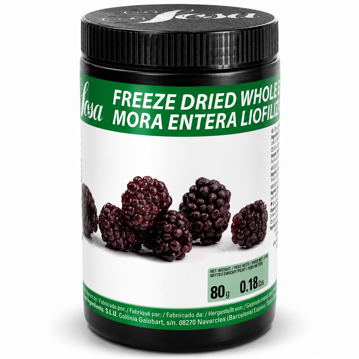 Freeze Dried Blackberry Whole, Sosa, 80g