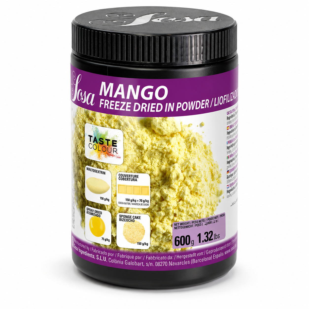 Freeze Dried Mango Powder, Sosa, 600g