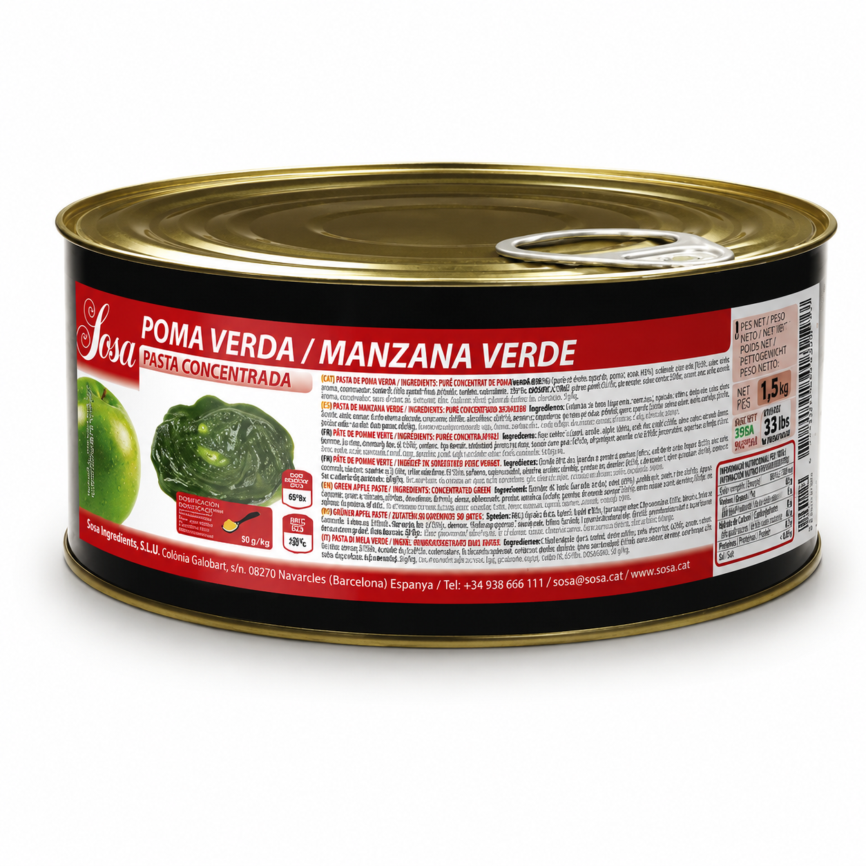 Green Apple Paste, Sosa, 1.5kg