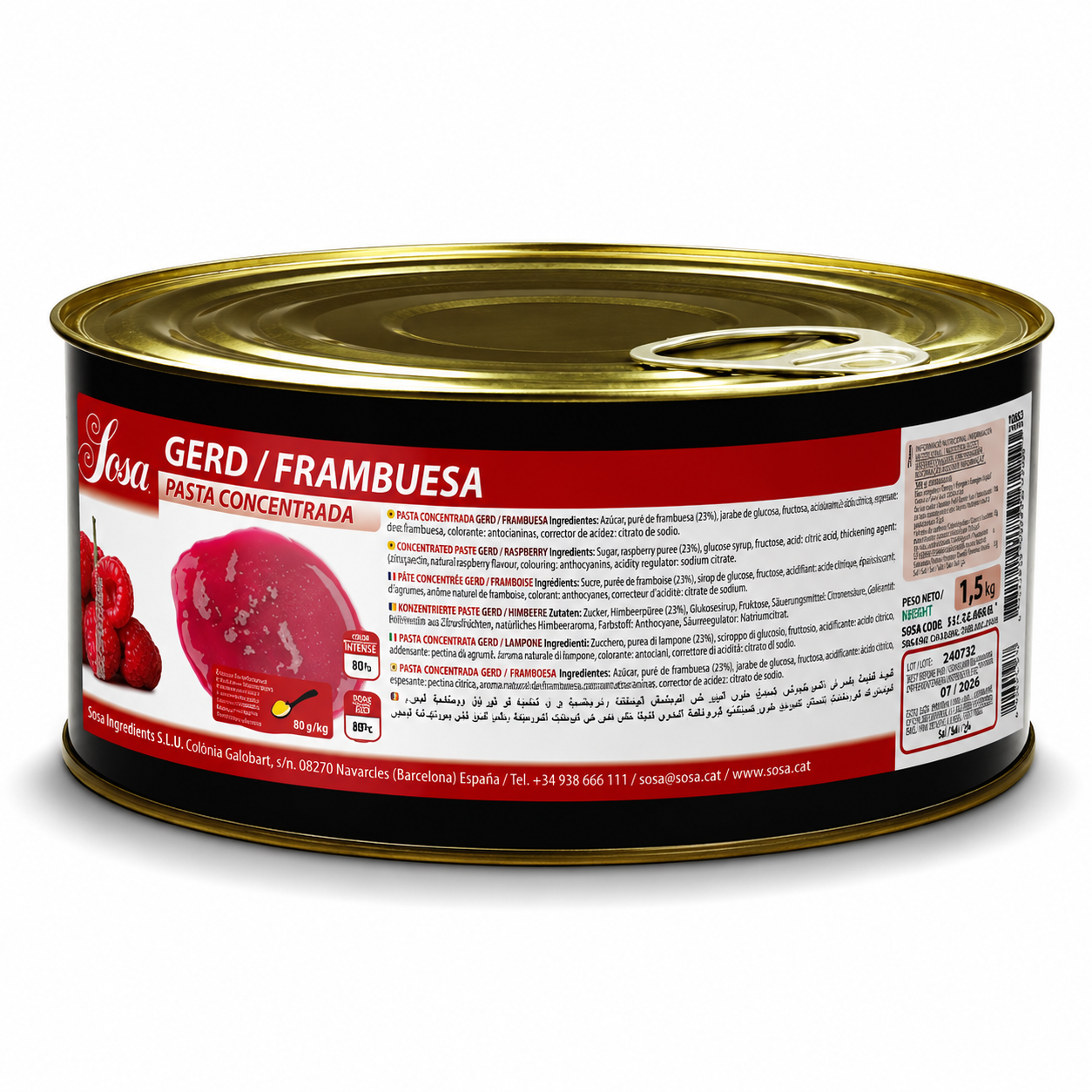 Raspberry Paste/Compound, Sosa, 1.5kg