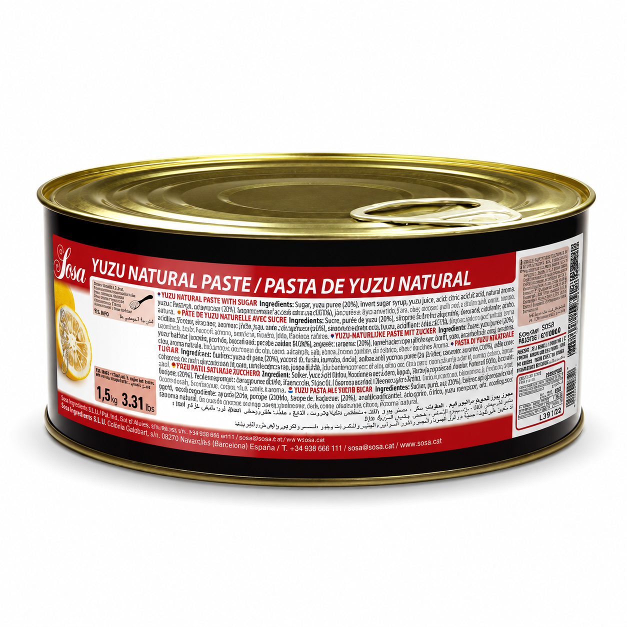 Yuzu Paste/Compound, Sosa, 1.5kg