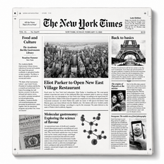 Wax Printed "New Fork Times" Newspaper, 500/box