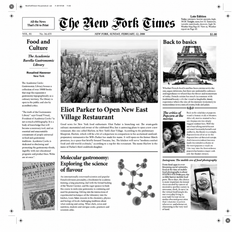 Wax Printed "New Fork Times" Newspaper, 500/box