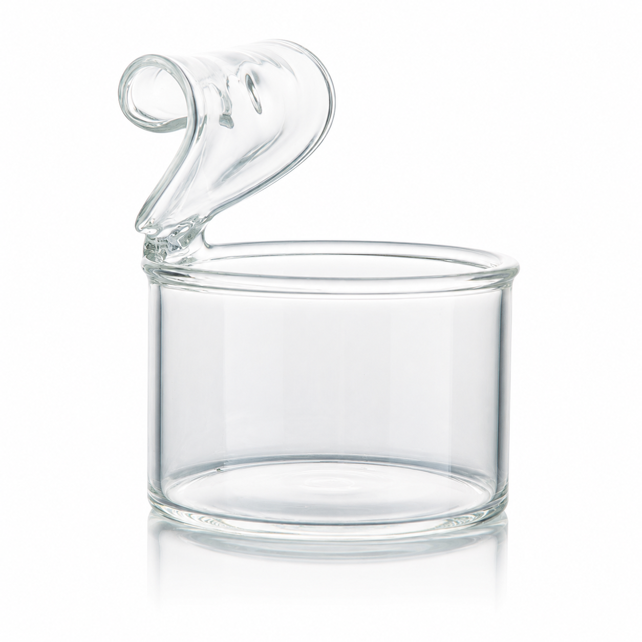 Round Glass Can, ea