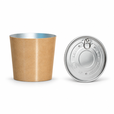 Kraft Bowl & Lid 126 (Hot Food) 1200ml, 250/cs