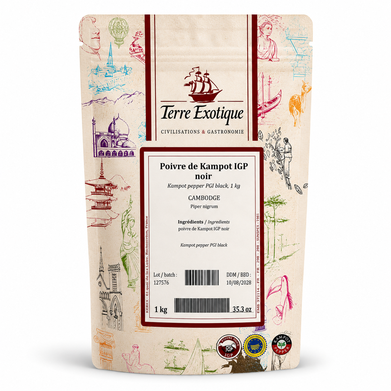 Kampot Black Pepper PGI, 1kg