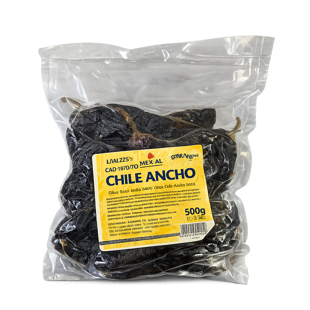 Whole Ancho Dried Chillies, 500g