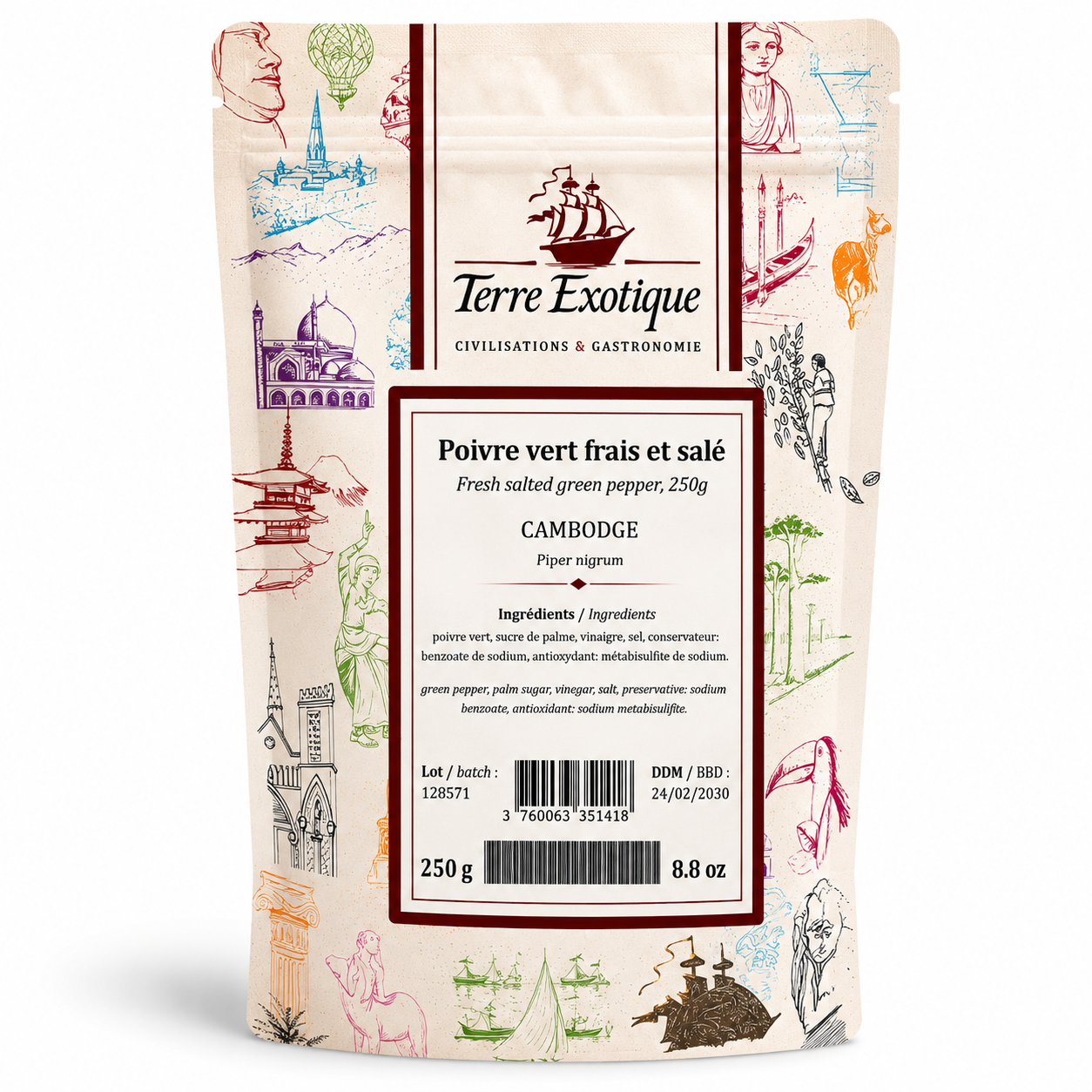 _Fresh Salted Green Pepper, 250g