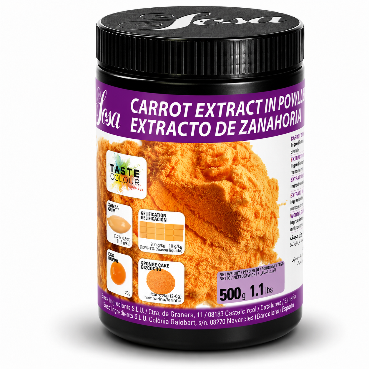 Carrot Extract Powder, Sosa, 500g