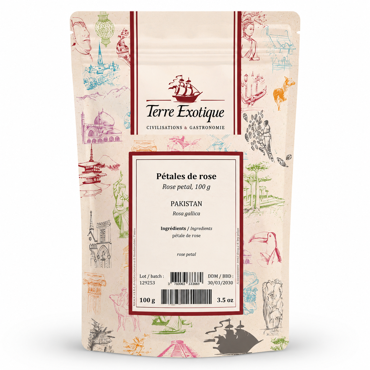 Dried Rose Petals, 100g